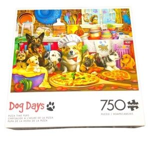 BUFFALO "Pizza Time Pups" Dog Days series 750 Puzzle piece complete family fun